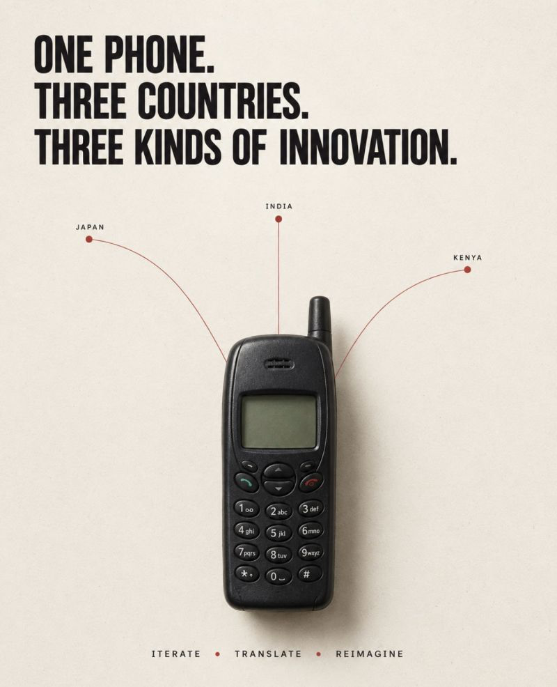 One phone. Three countries. Three kinds of innovation.